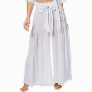 Wide Leg Bow Tie Pants